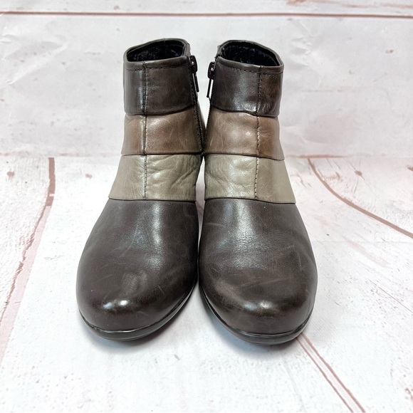 Spring Step Leather Colorblock Mod Ankle Booties - Picture 3 of 8
